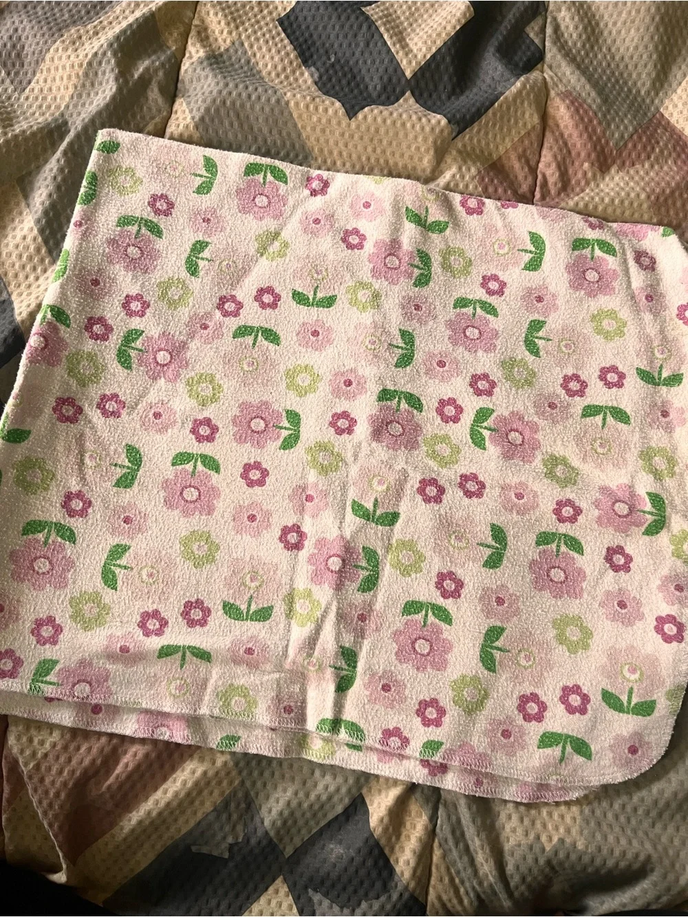 Carter's Pink Floral Baby Swaddle Blanket